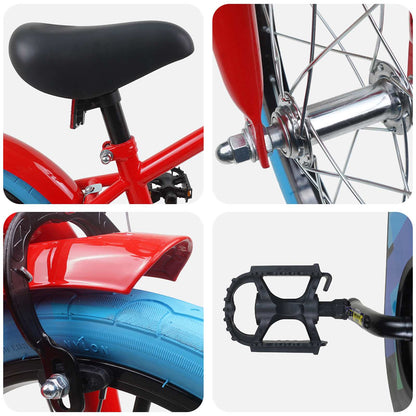 Kids Bike 16 Inches for 4-6 Years Old Red