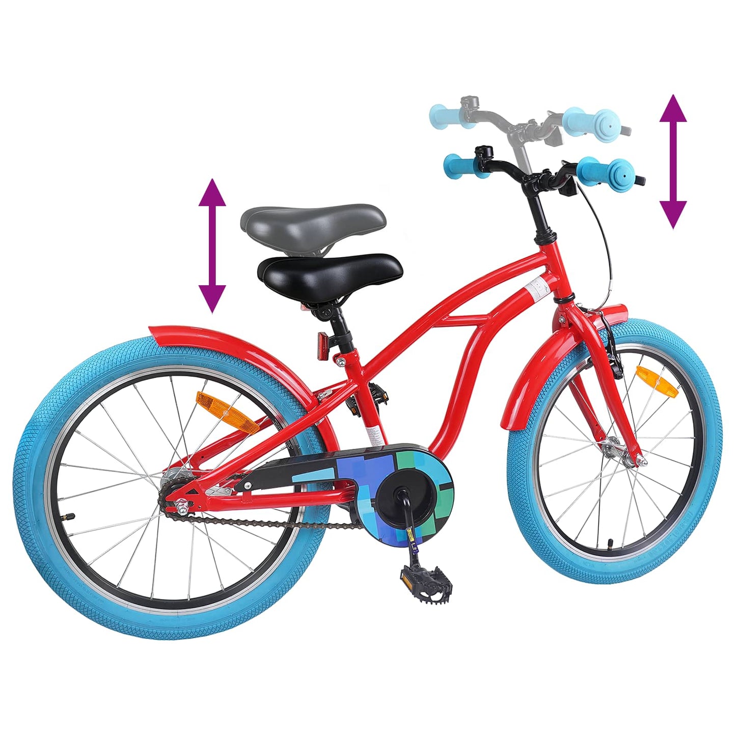 Kids Bike 18 Inches for 5-7 Years Old Red
