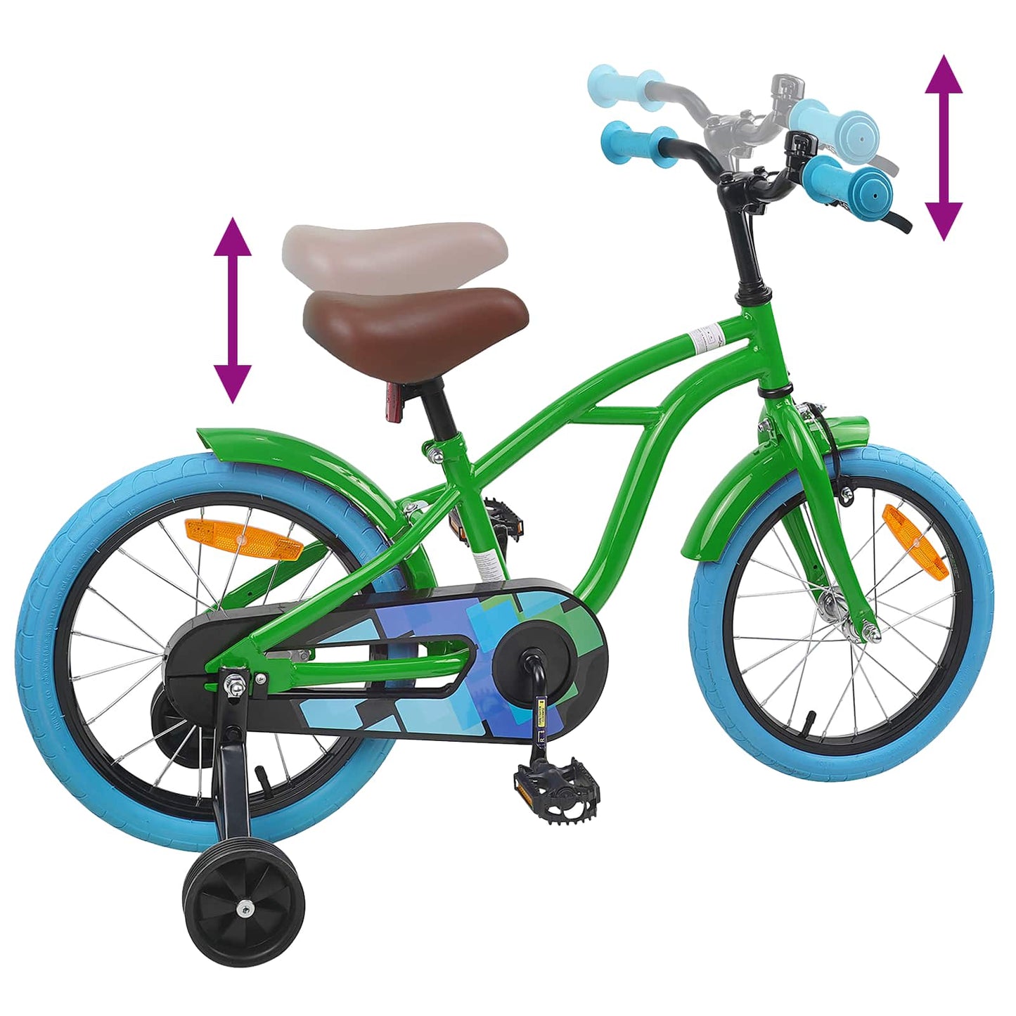 Kids Bike 16 Inches for 4-6 Years Old Green