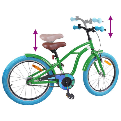Kids Bike 18 Inches for 5-7 Years Old Green
