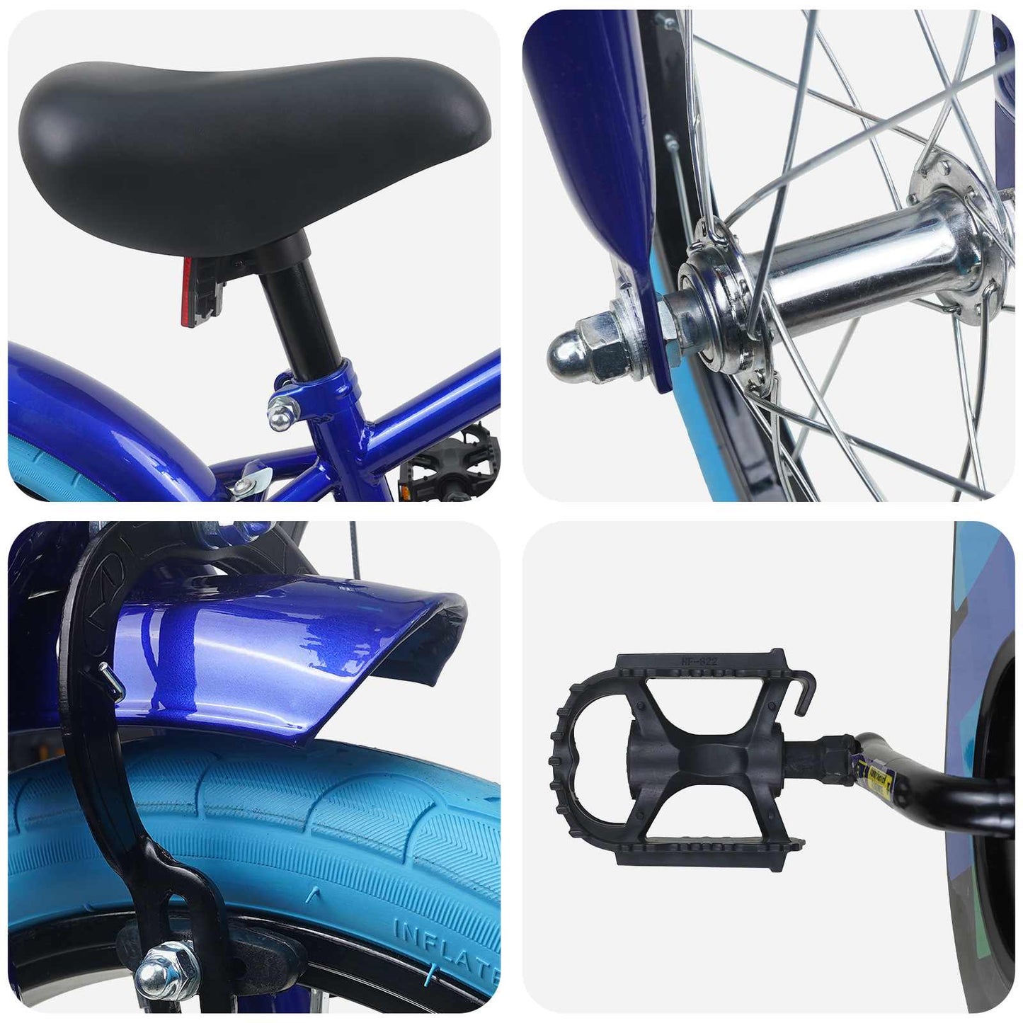 Kids Bike 16 Inches for 4-6 Years Old Dark Blue