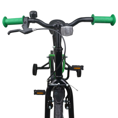Kids Bike 16 Inches for 4-6 Years Old Green Black