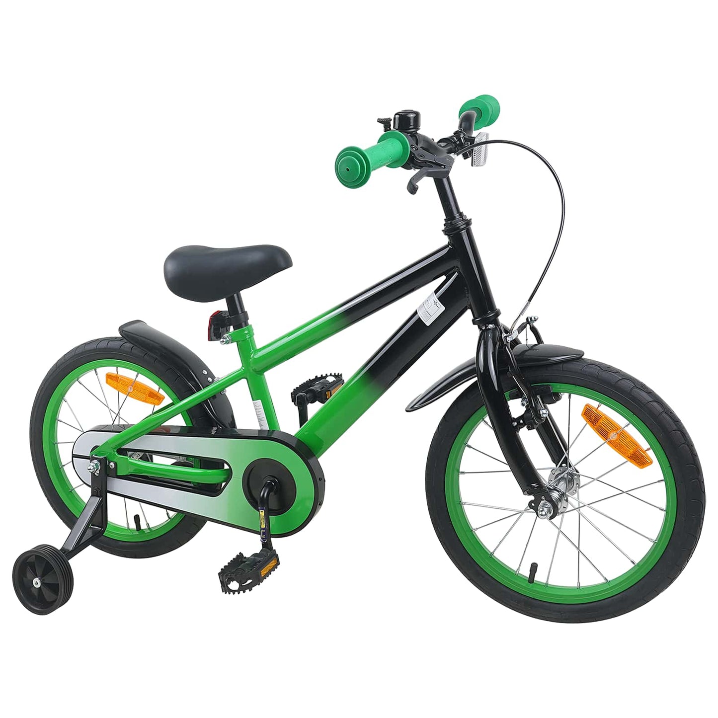 Kids Bike 16 Inches for 4-6 Years Old Green Black
