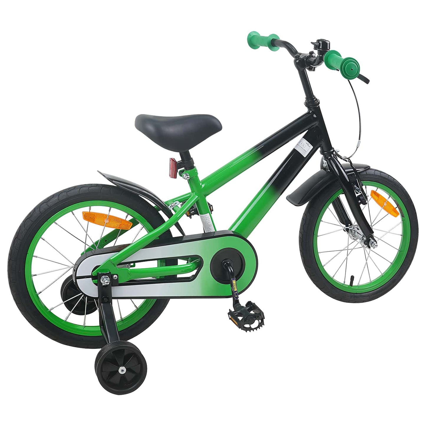 Kids Bike 16 Inches for 4-6 Years Old Green Black