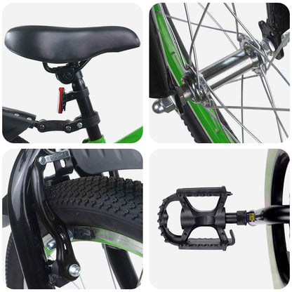 Kids Bike 20 Inches for 6-11 Years Old Green Black