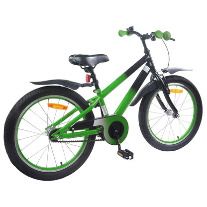 Kids Bike 20 Inches for 6-11 Years Old Green Black