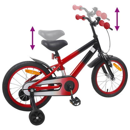 Kids Bike 16 Inches for 4-6 Years Old Red Black