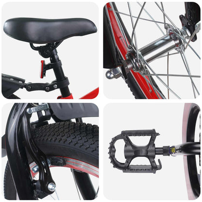 Kids Bike 20 Inches for 6-11 Years Old Red and Black