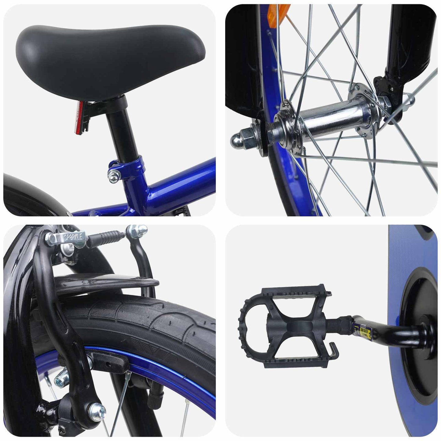 Kids Bike 16 Inches for 4-6 Years Old Blue Black