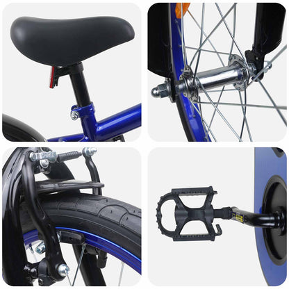Kids Bike 16 Inches for 4-6 Years Old Blue Black