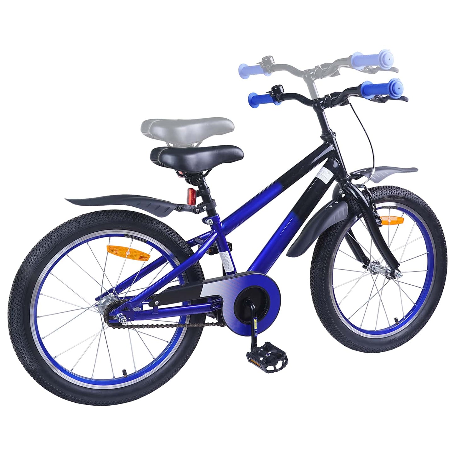 Kids Bike 18 Inches for 5-7 Years Old Blue Black