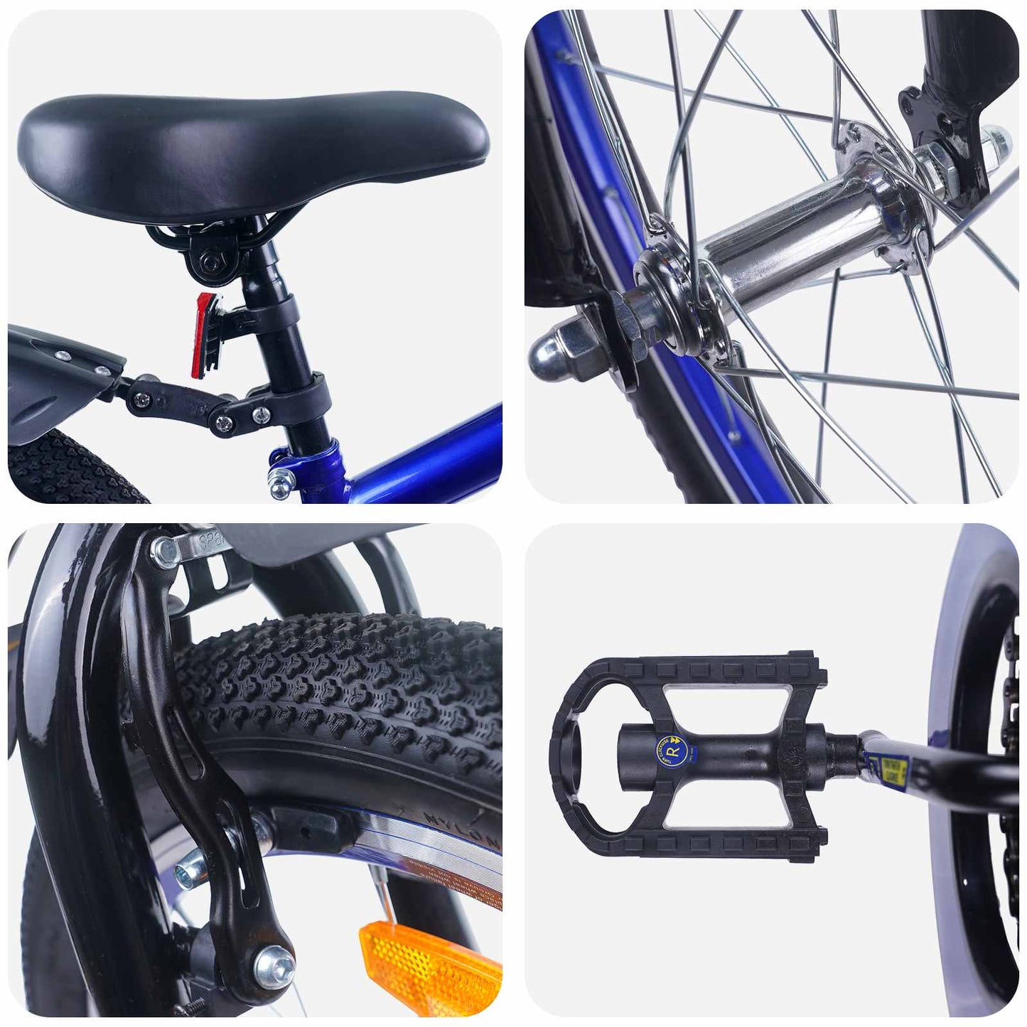 Kids Bike 20 Inches for 6-11 Years Old Blue Black