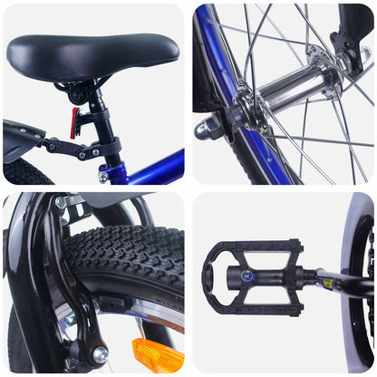 Kids Bike 20 Inches for 6-11 Years Old Blue Black