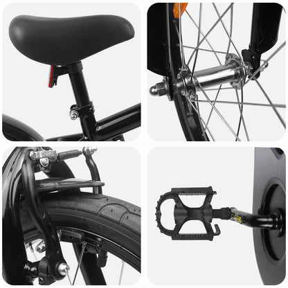 Kids Bike 16 Inches for 4-6 Years Old Black