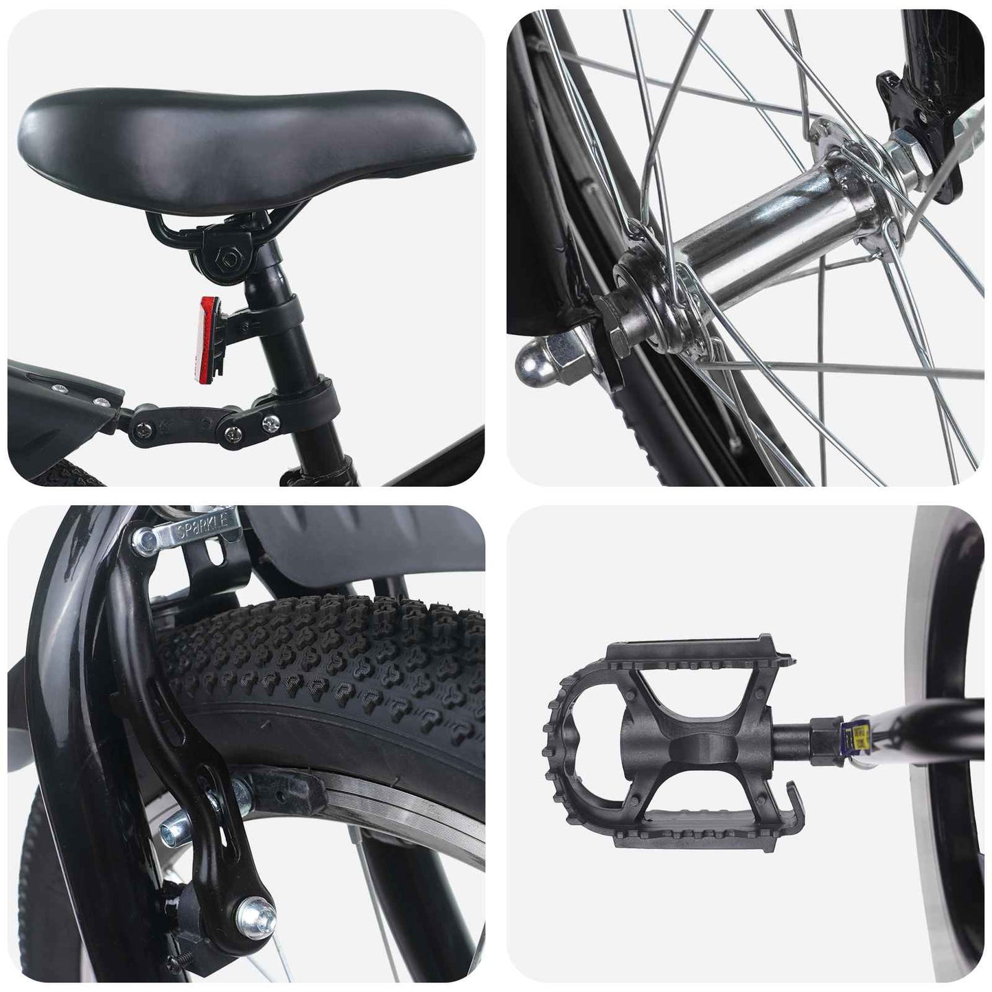 Kids Bike 18 Inches for 5-7 Years Old Black