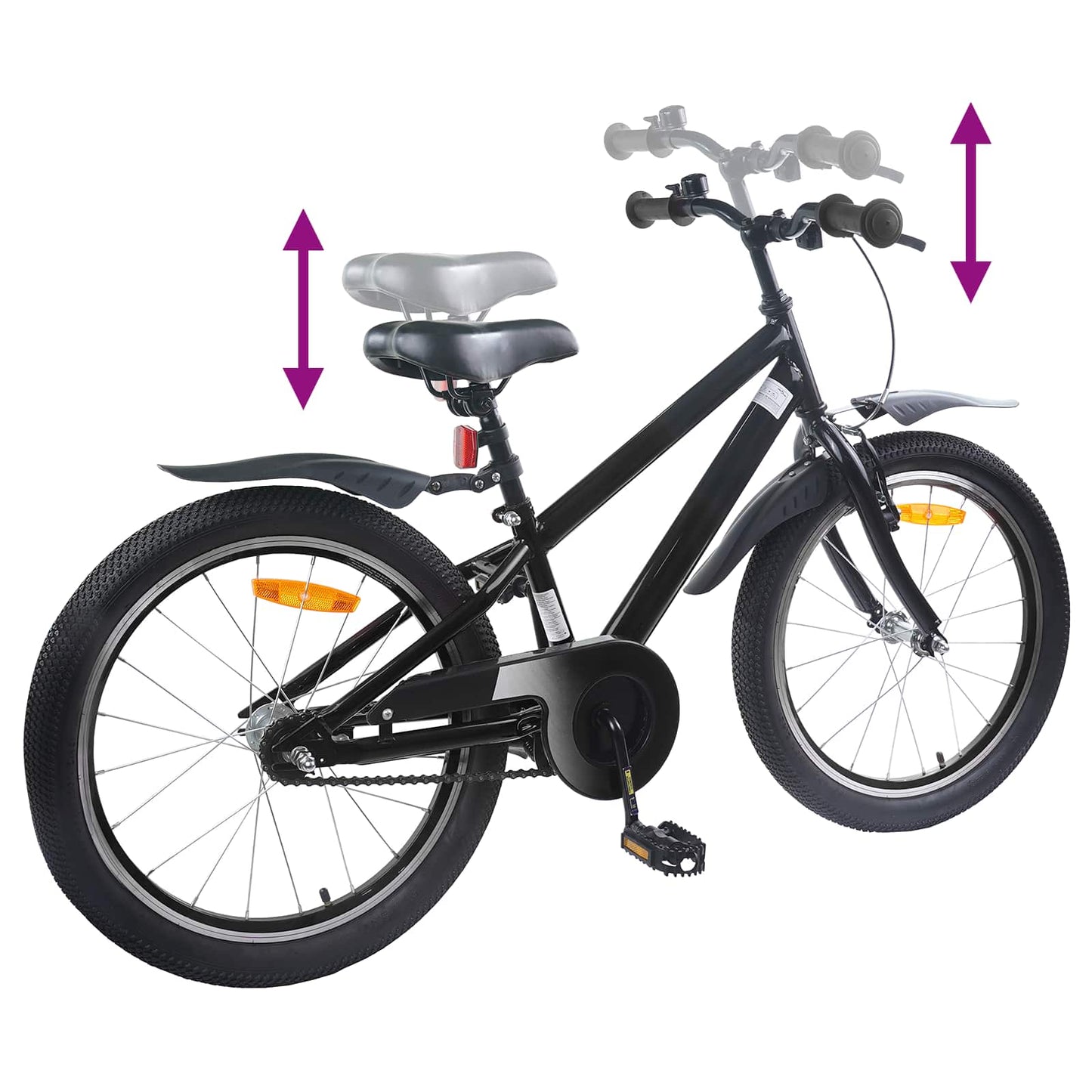 Kids Bike 20 Inches for 6-11 Years Old Black