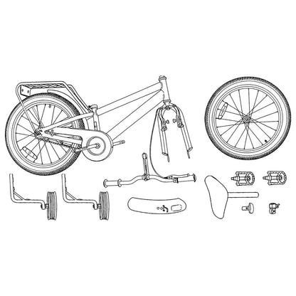 Kids Bike 14 Inches for 3-5 Years Old Light Blue