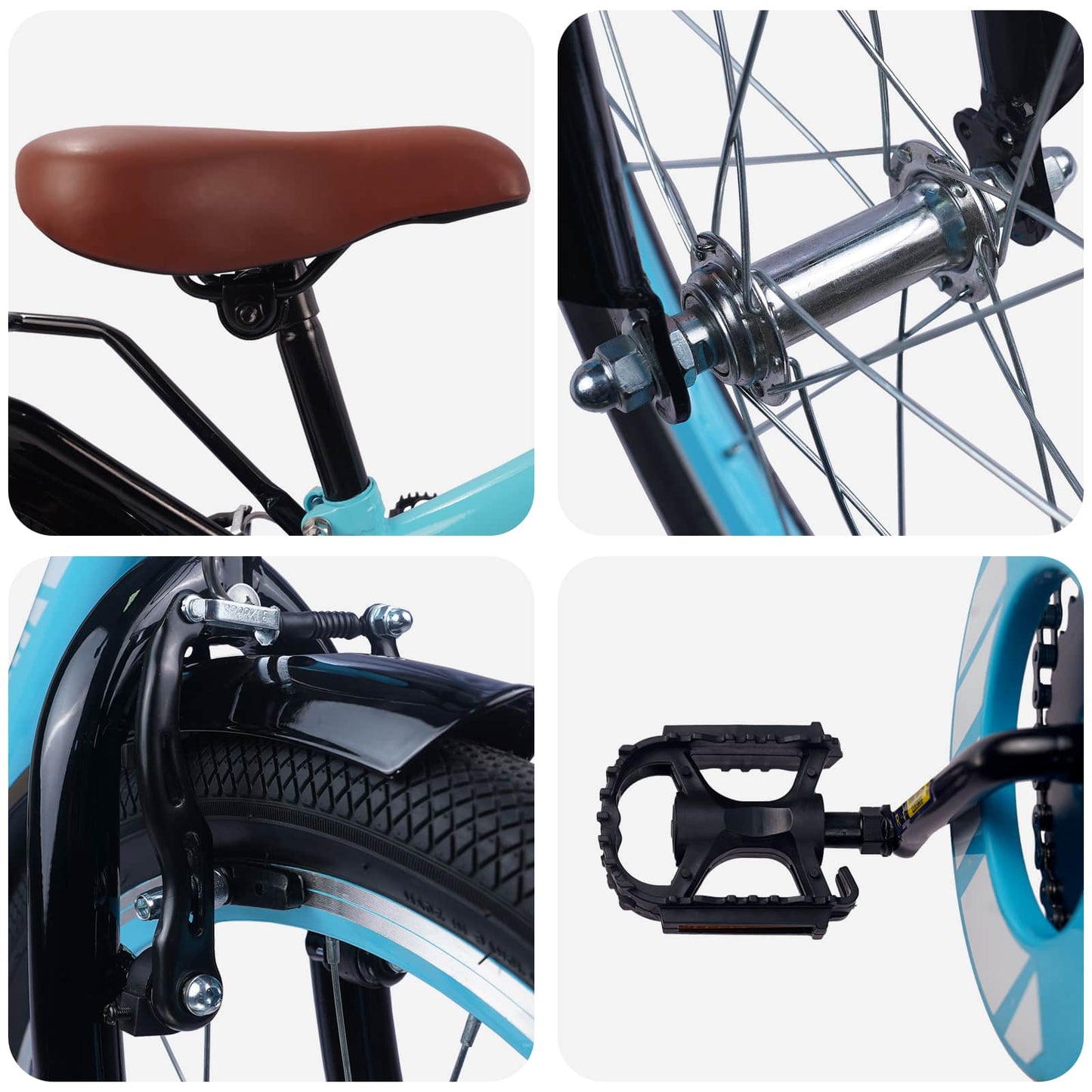 Kids Bike 18 Inches for 5-7 Years Old Light Blue