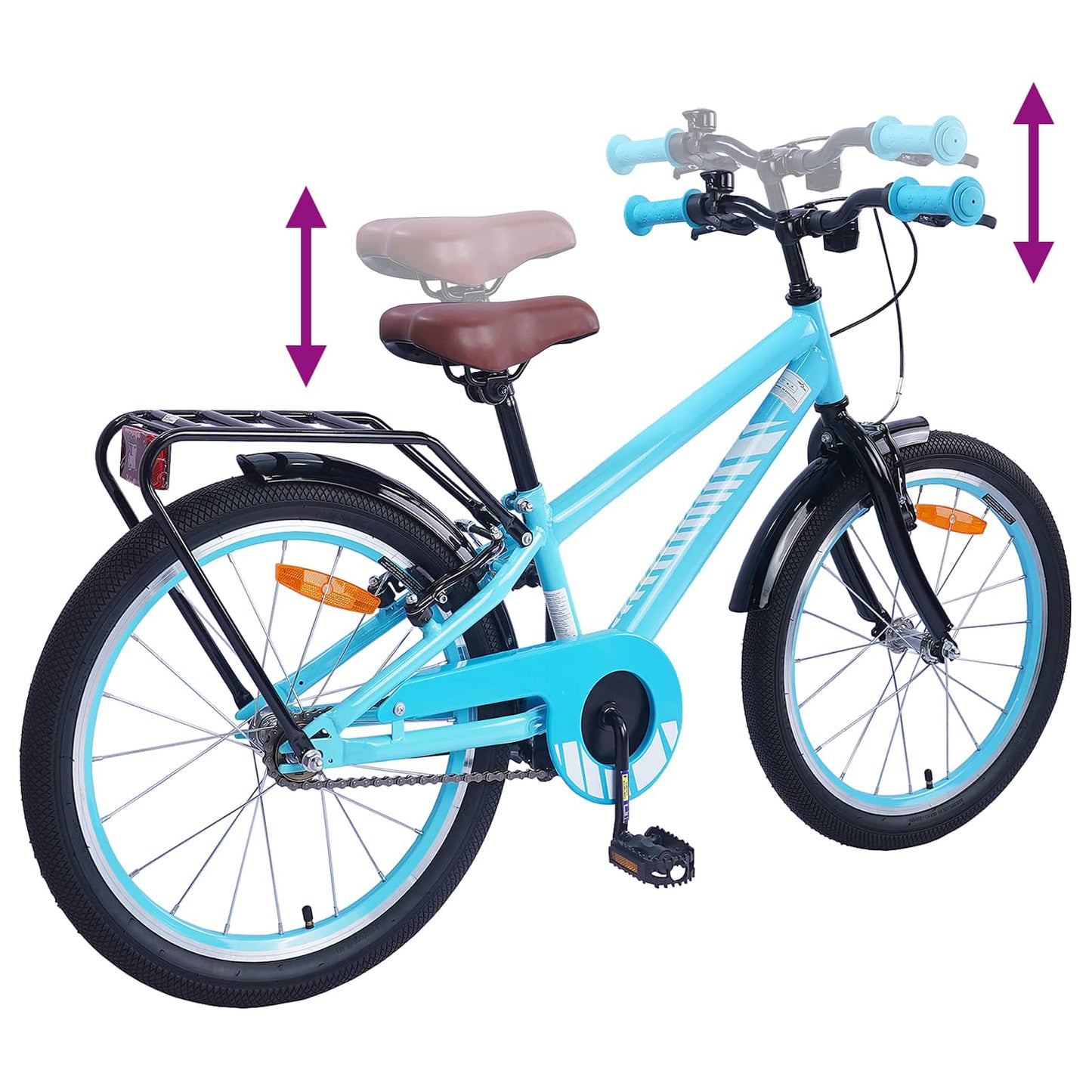 Kids Bike 20 Inches for 6-11 Years Old Light Blue