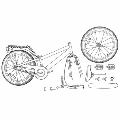 Kids Bike 20 Inches for 6-11 Years Old Light Blue