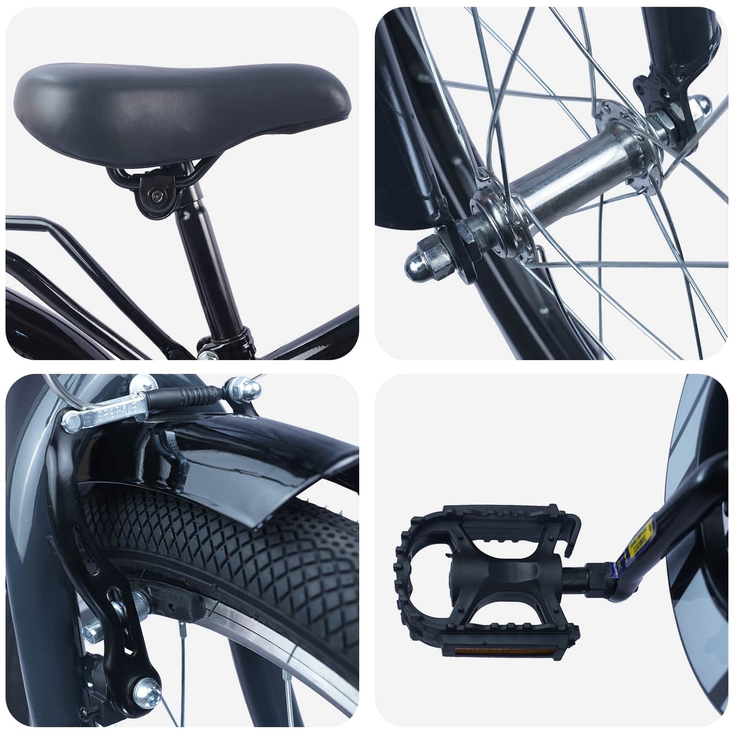 Kids Bike 18 Inches for 5-7 Years Old Black
