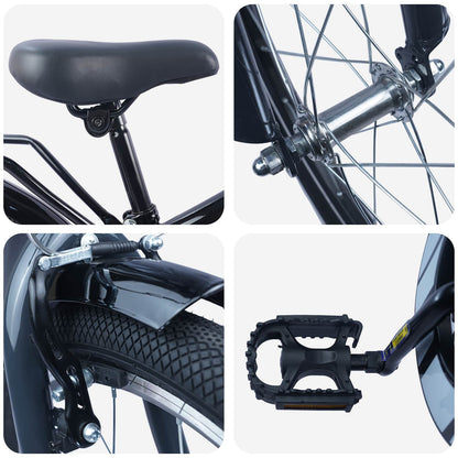 Kids Bike 18 Inches for 5-7 Years Old Black