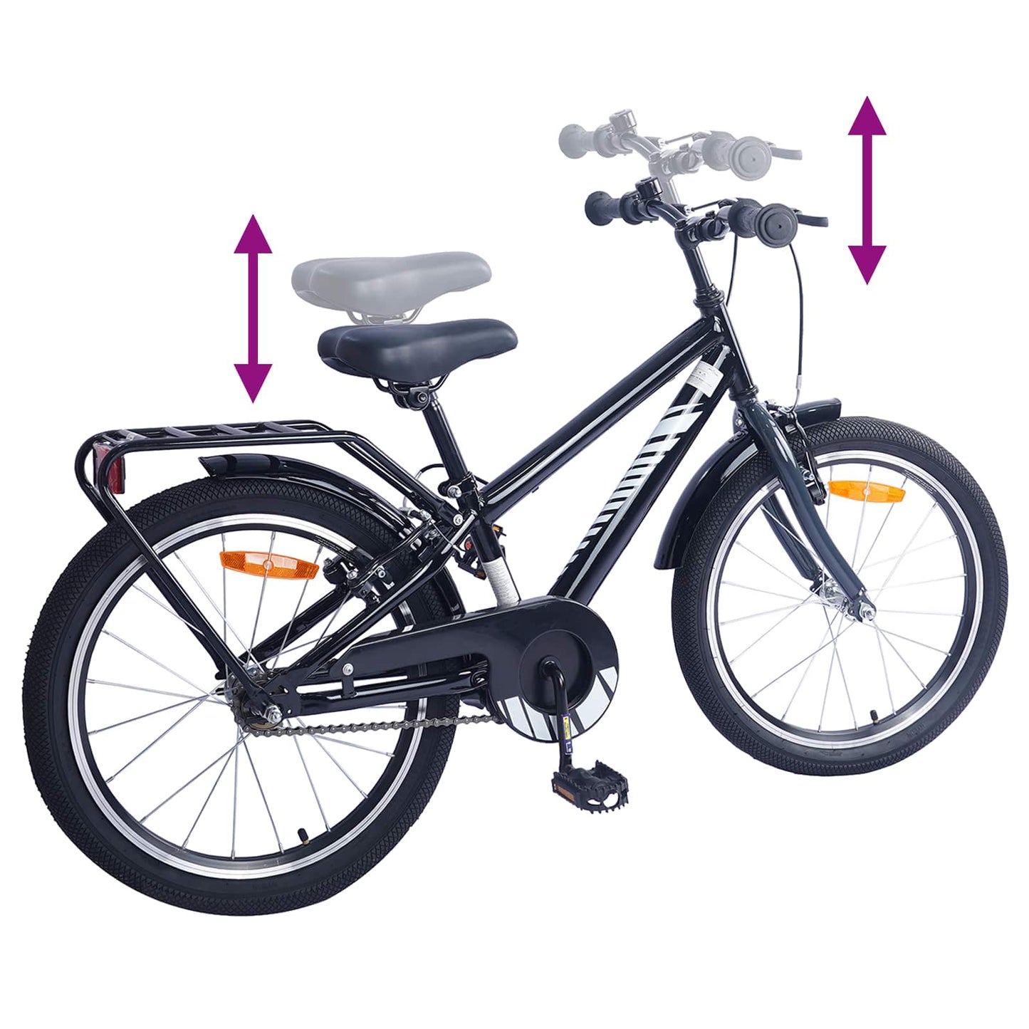 Kids Bike 20 Inches for 6-11 Years Old Black