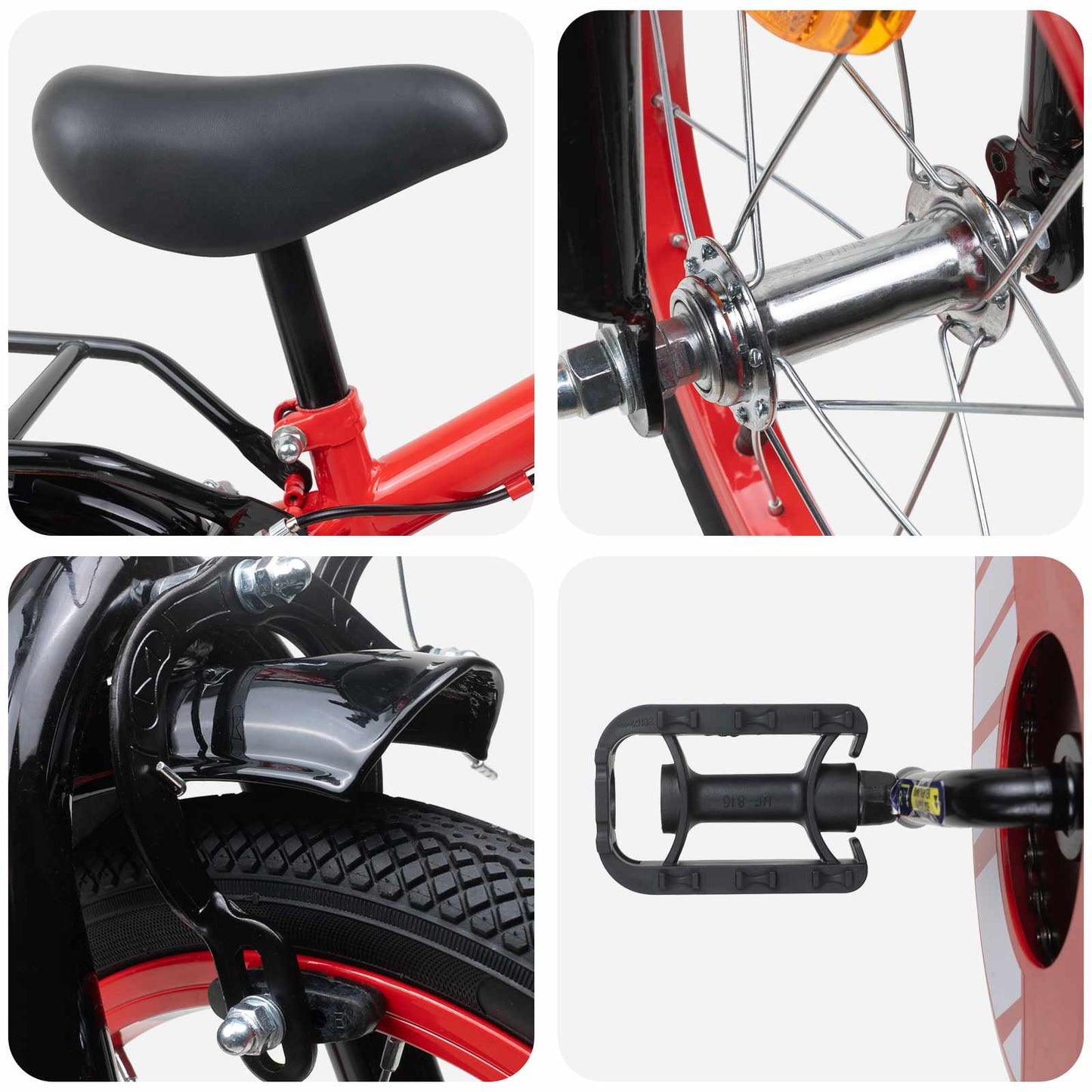 Kids Bike 14 Inches for 3-5 Years Old Red