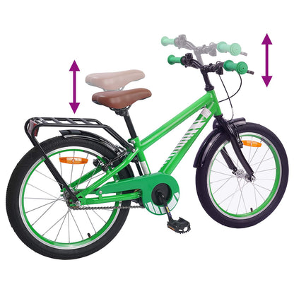 Kids Bike 18 Inches for 5-7 Years Old Green