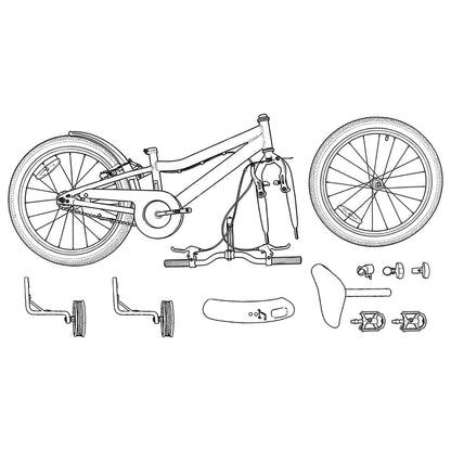Kids Bike 16 Inches for 4-6 Years Old Dark Blue