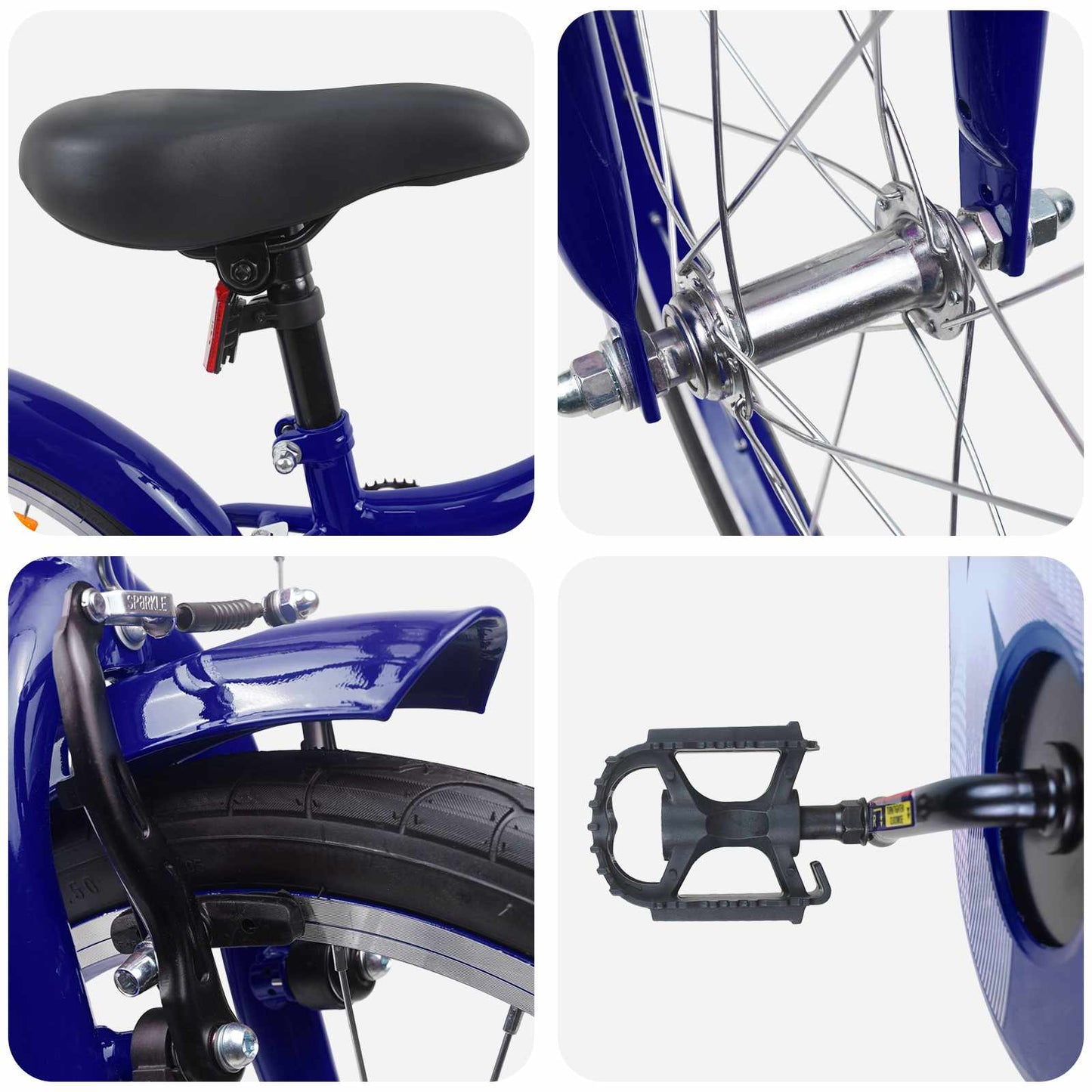 Kids Bike 18 Inches for 5-7 Years Old Dark Blue
