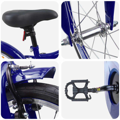 Kids Bike 18 Inches for 5-7 Years Old Dark Blue
