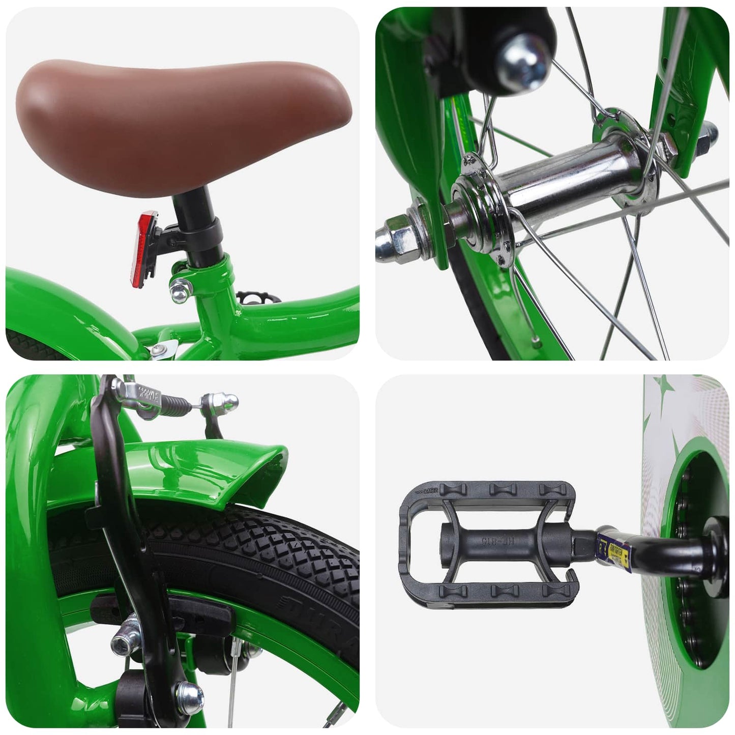 Kids Bike 16 Inches for 4-6 Years Old Green