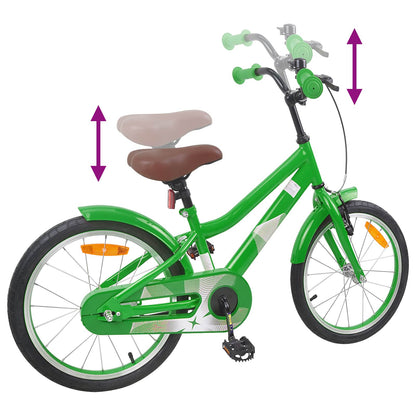 Kids Bike 18 Inches for 5-7 Years Old Green