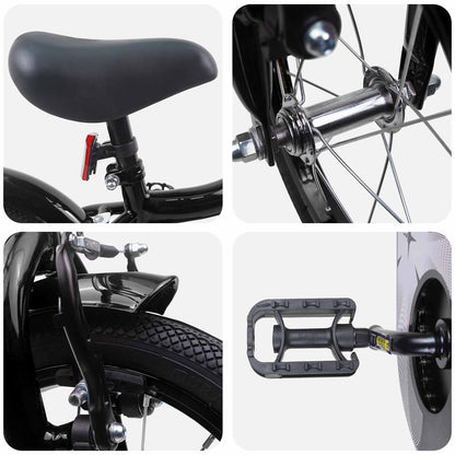 Kids Bike 16 Inches for 4-6 Years Old Black