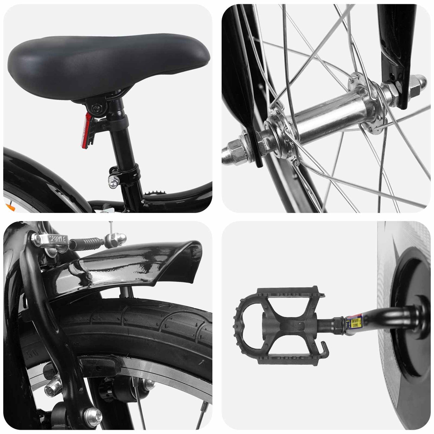 Kids Bike 18 Inches for 5-7 Years Old Black