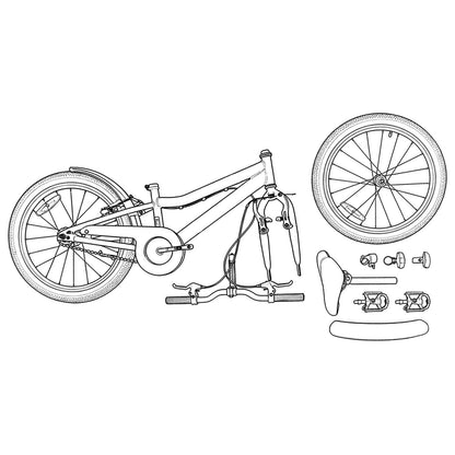 Kids Bike 18 Inches for 5-7 Years Old Black