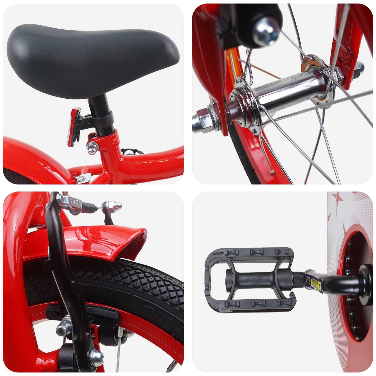 Kids Bike 14 Inches for 3-5 Years Old Red