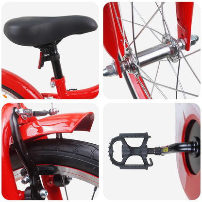 Kids Bike 18 Inches for 5-7 Years Old Red