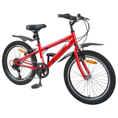 Kids Bike 24 Inches 6-Speed for 8-12 Years Old Red
