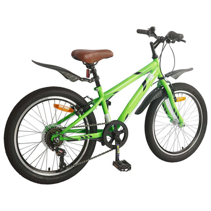 Kids Bike 24 Inches 6-Speed for 8-12 Years Old Green