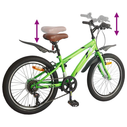 Kids Bike 24 Inches 6-Speed for 8-12 Years Old Green