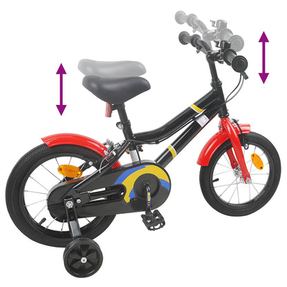 Kids Bike 12 Inches for 2-4 Years Old Black Red