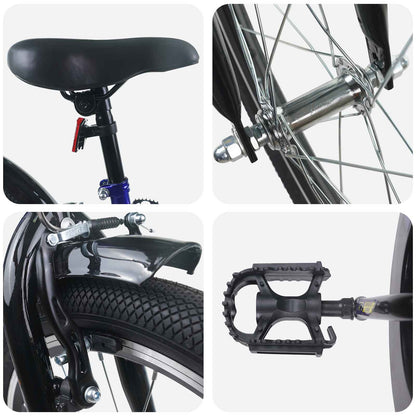 Kids Bike 18 Inches for 5-7 Years Old Blue Black