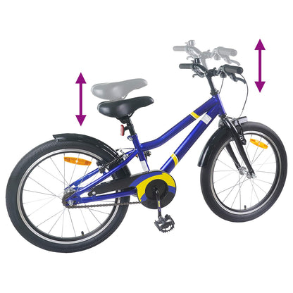 Kids Bike 22 Inches for 7-12 Years Old Blue Black
