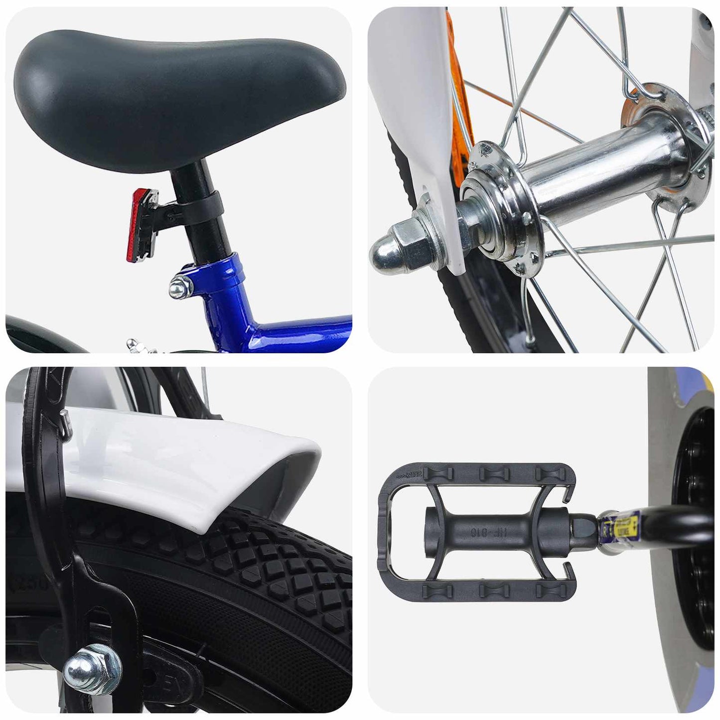 Kids Bike 12 Inches for 2-4 Years Old Blue White