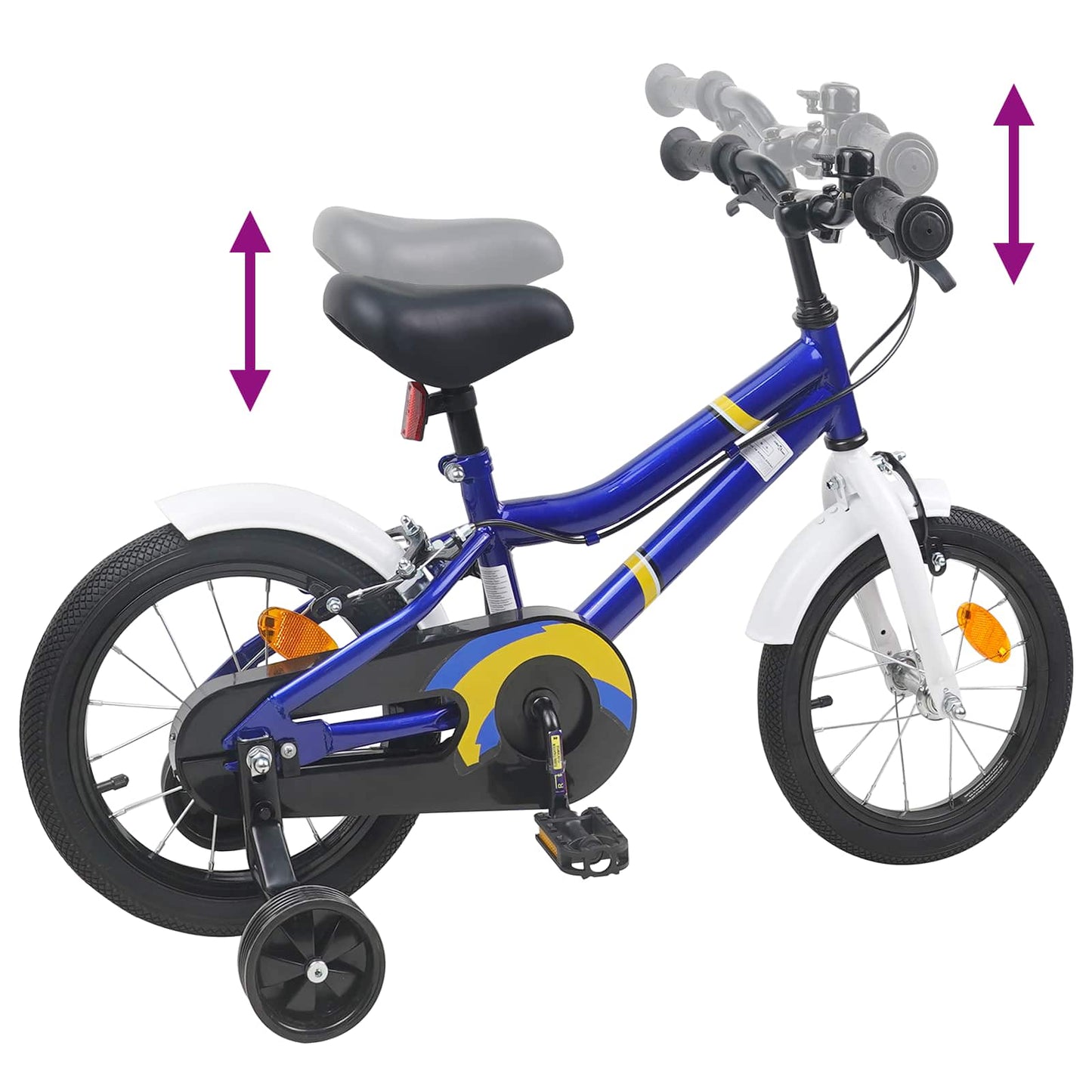 Kids Bike 12 Inches for 2-4 Years Old Blue White