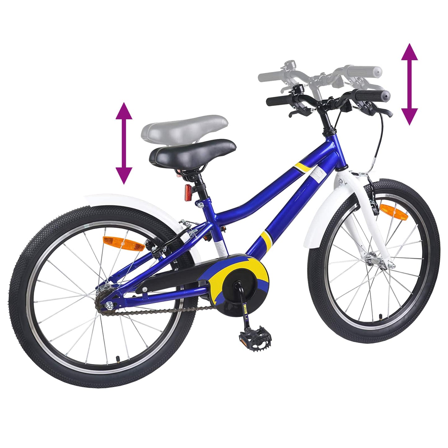 Kids Bike 20 Inches for 6-11 Years Old Blue White
