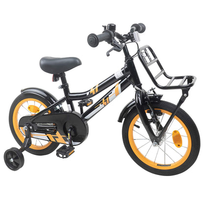 Kids Bike 16 Inches for 4-6 Years Old Orange Black