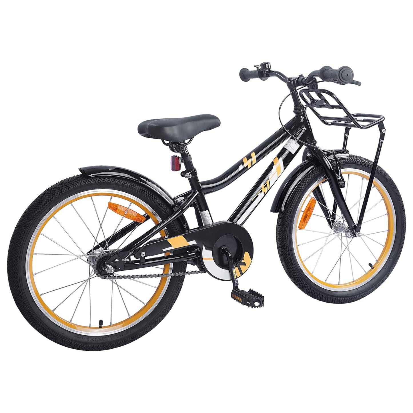 Kids Bike 18 Inches for 5-7 Years Old Orange Black